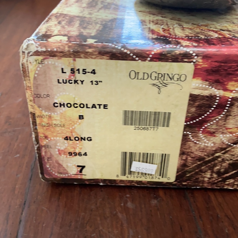 Old Gringo. Brand new boots , never worn.  Style Lucky  chocolate in color - Picture 2 of 4